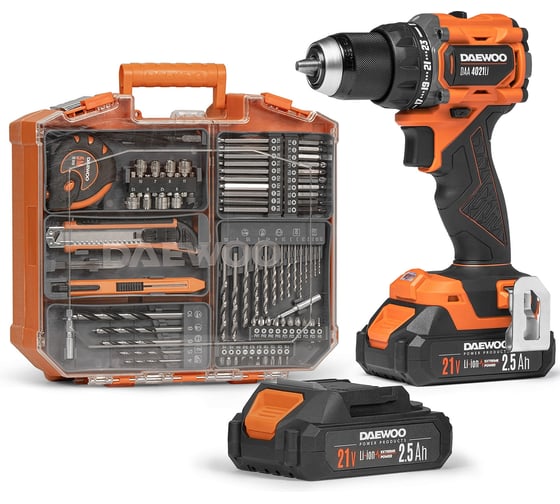 Дрель-шуруповерт аккумуляторная с набором DAEWOO DAA 4021Li SET BOX