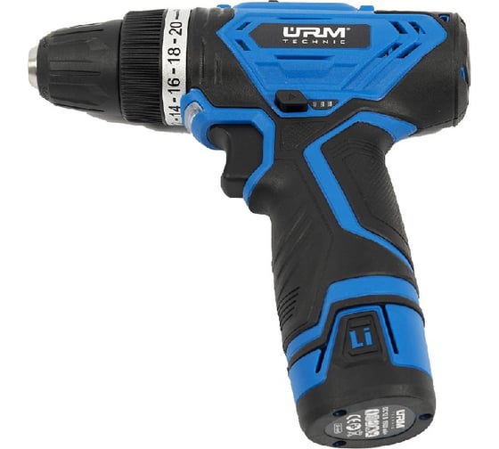 Аккумуляторная дрель-шуруповерт URM 12 В Technic PT0101