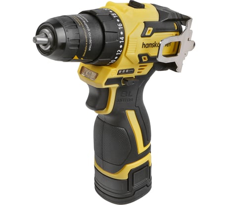 Дрель аккумуляторная Hanskonner б/щ PLATINUM, 14, 4В, 45Нм, 2x2.0Ач, 10мм, пл.патрон HCD1645SC