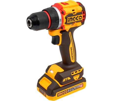 Аккумуляторный шуруповерт INGCO 20B BL 66Hm 2хАКБ и ЗУ кейс SUPER INDUSTRIAL CDLI20668