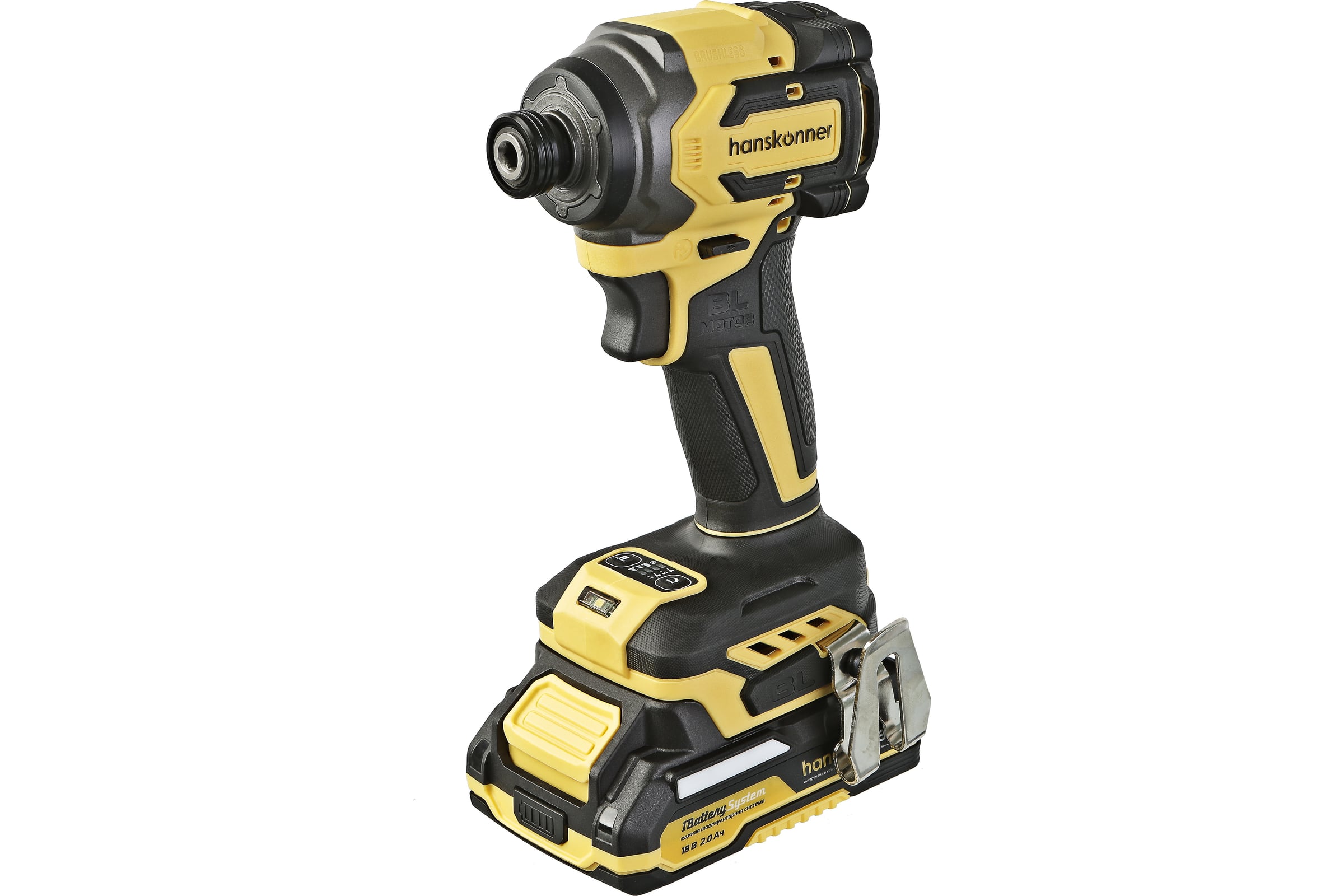 ВинтовертHanskonnerударб/щ,18В,1BatterySystem,280Нм,1/4",2x2Ач,кейсHCD20280BLWC