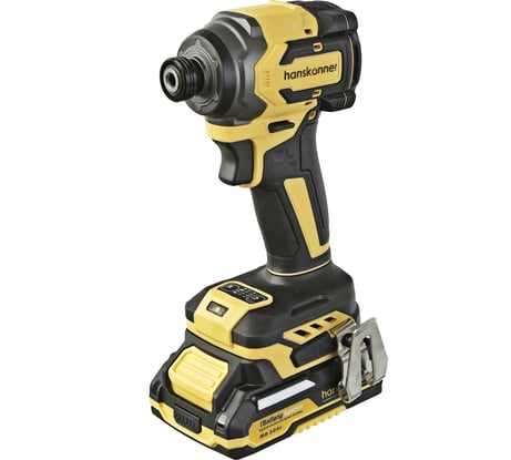 Винтоверт Hanskonner удар б/щ, 18В,1BatterySystem, 280Нм,1/4",2x2Ач, кейс HCD20280BLWC