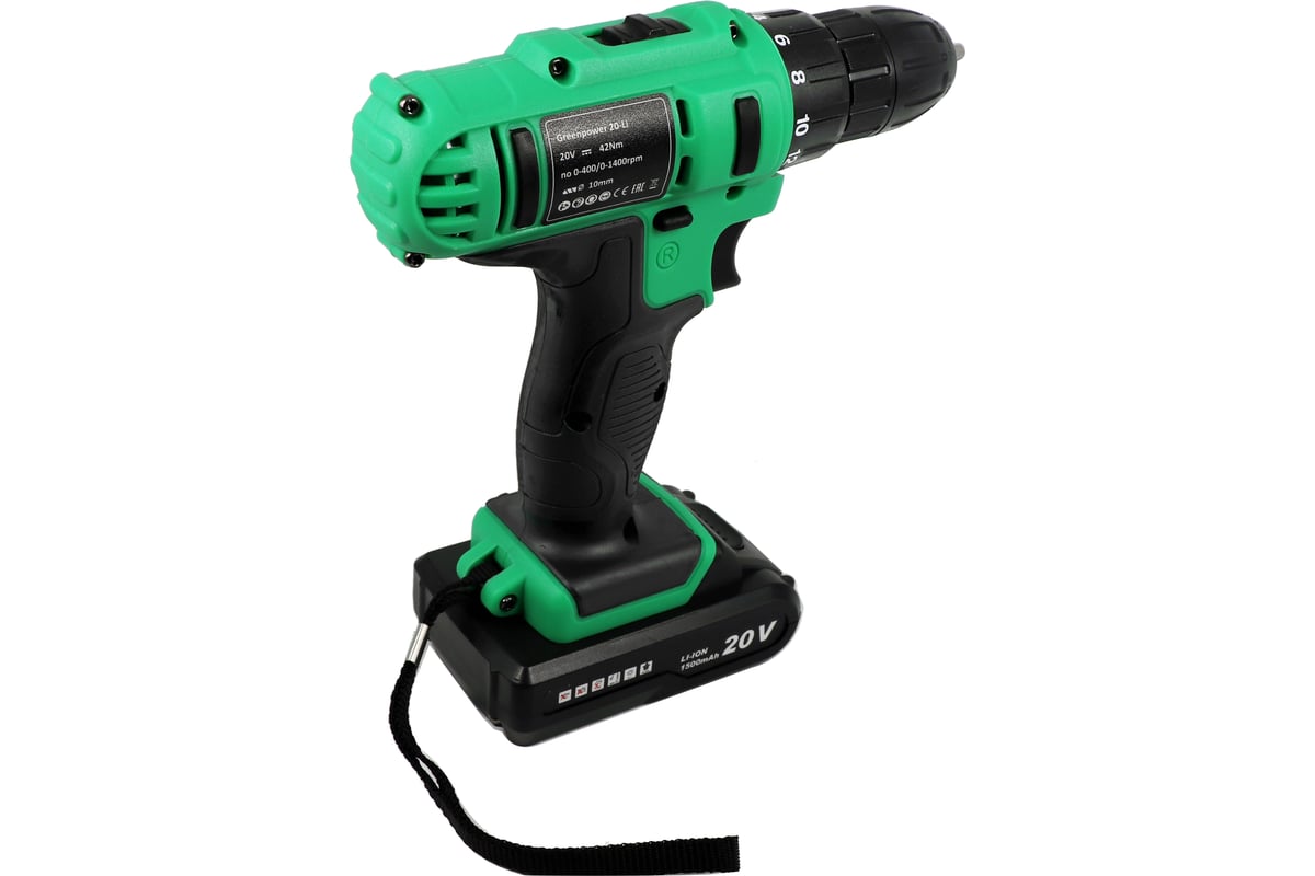 Аккумуляторная дрель-шуруповерт Zitrek Greenpower 20-Li 063-4076 ...