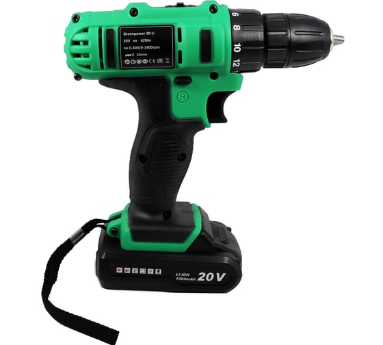 Аккумуляторная дрель-шуруповерт Zitrek Greenpower 20-Li 063-4076