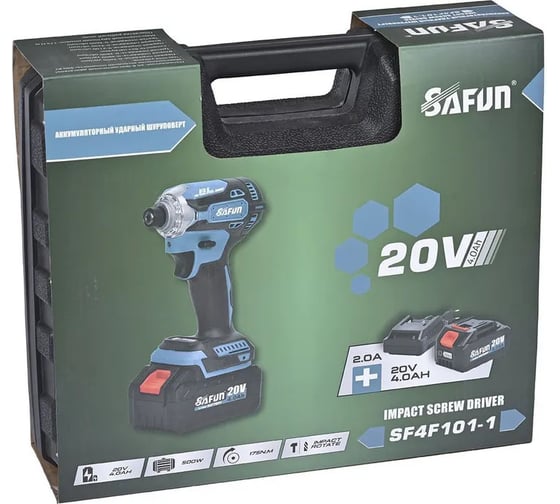 Шуруповерт аккумуляторный ударный SAFUN SF4F101-1 1
