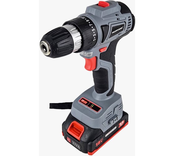 Аккумуляторный бесщеточный шуруповерт Profipower MKBL-18BT 18В,Li-ion-2шт, 2,0Ач, 0,8-10мм,40нм, магнитная бита, З/У, в кейсе E0146