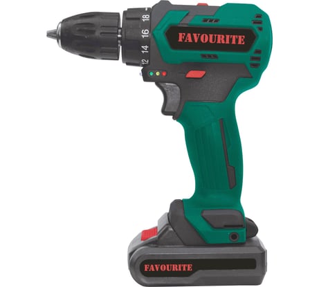 Акк. шуруповёрт бесщёточн. FAVOURITE DC 20NB 20В, 2Ач, 44Нм, Li-ion 101150220