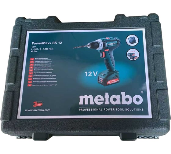 Аккумуляторная дрель-шуруповерт Metabo BS  12V 318003600