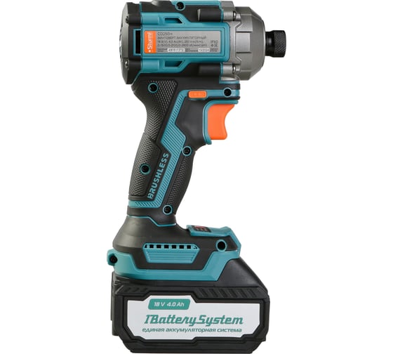 Винтоверт ударный Sturm б/щ, 18В, 1BatterySystem, 250Нм, 1/4, 1x4.0Ач, кейс CD250H