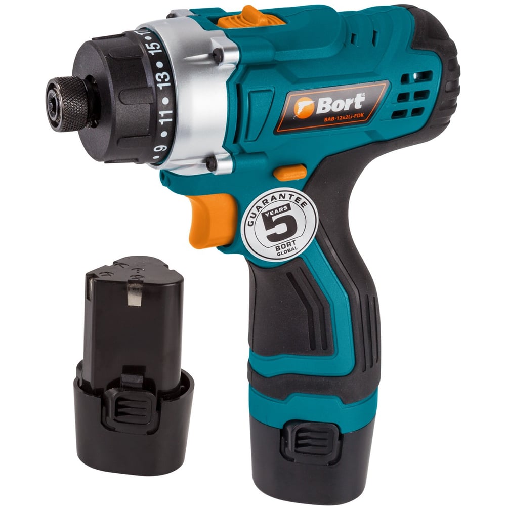 Аккумуляторная дрель-шуруповерт BORT BAB-12x2Li-FDK 2x1,5А.ч 91276056 ...