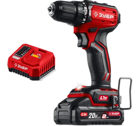 Бесщеточная дрель-шуруповерт ЗУБР 20 В, 45 Н·м, 1 АКБ LMS (2 А·ч) ДБ-45-21