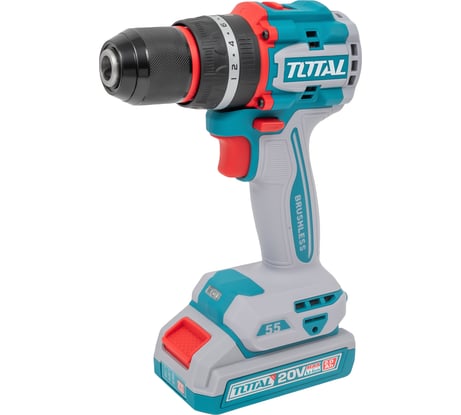 Компактная Бесщеточная Аккумуляторная Ударная Дрель 20V TOTAL TIDLI20558