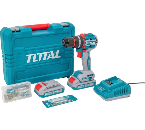 Компактная Бесщеточная Аккумуляторная Ударная Дрель 20V TOTAL TIDLI20558