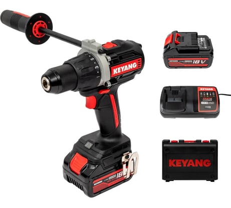 Аккумуляторная дрель-шуруповерт KEYANG 2 АКБ 5 А*ч DD20BLH-100E (Set)