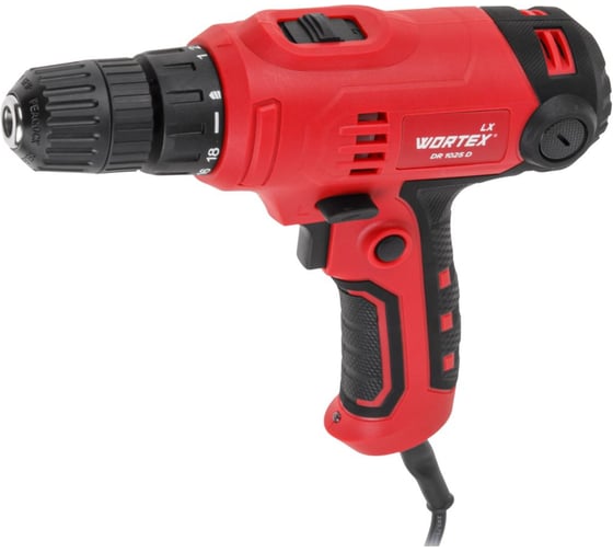 Дрель-шуруповерт WORTEX LX DR 1025 D в коробке, 400 Вт, 30 Нм, 2 скорости, БЗП 0.8-10 мм, шнур 4 м 1335878 1