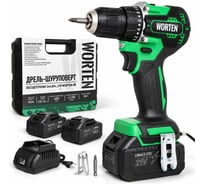 Дрель-шуруповерт бесщеточная WORTEN 2x4.0Ач, 21В IM КА-90000575