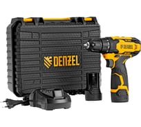 Дрель-шуруповерт аккумуляторная Denzel CDQ-12, Li-Ion, 12 В 26106