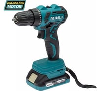 Бесщеточная аккумуляторная ударная дрель-шуруповерт MINLI 10мм. 35N.m Li-ion 18Vx2 / DC106.2-2.0A