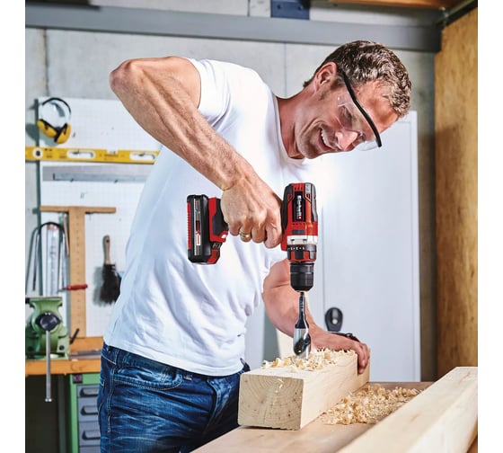 Дрель аккумуляторная Einhell PXC TE-CD 18/40-1 Li, 18В,40Нм,патрон 13мм,2x2,0Ач,кейс 4514228