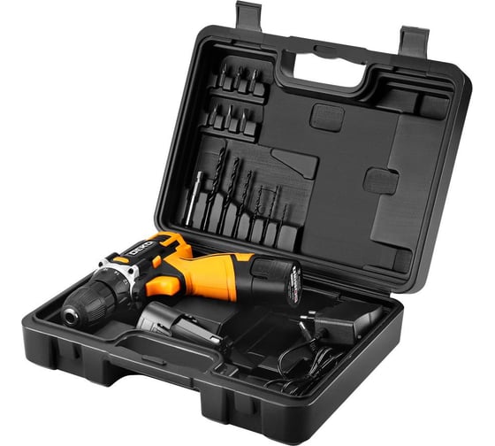 Аккумуляторная дрель-шуруповерт DEKO DKCD12V SET1 в кейсе + оснастка 13 шт, 2_2,0 А·ч 083-1022