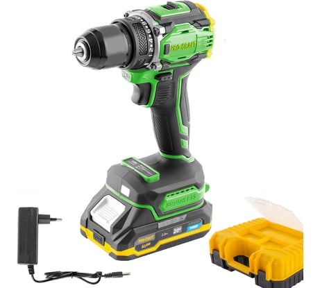 Шуруповерт аккумуляторный PROCRAFT PA18Pro 20В 30Нм (1 АКБ 2Ач+ЗУ+Кейс) PA18Pro-1b-c