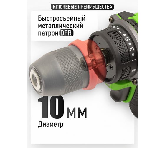 Шуруповерт аккумуляторный PROCRAFT PA18Pro DFR 20В 30Нм (1 АКБ 2Ач+ЗУ+Кейс) PA18Pro DRF-1b2ah-c