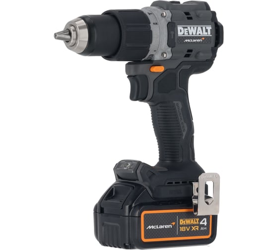 Ударная дрель-шуруповерт Dewalt McLaren Limited Edition DCD85MM2T, 18 В, 2000 об/мин, с 2 АКБ 4 Ач и ЗУ, в кейсе TSTAK DCD85MM2T-QW