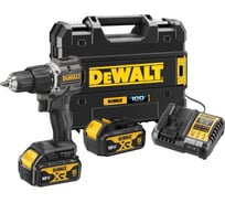 Ударная дрель-шуруповерт Dewalt DCD100P2T, 18 В, 1650 об/мин, 28050 уд/мин, с 2 АКБ 5 Ач и ЗУ, в кейсе TSTAK DCD100P2T-QW