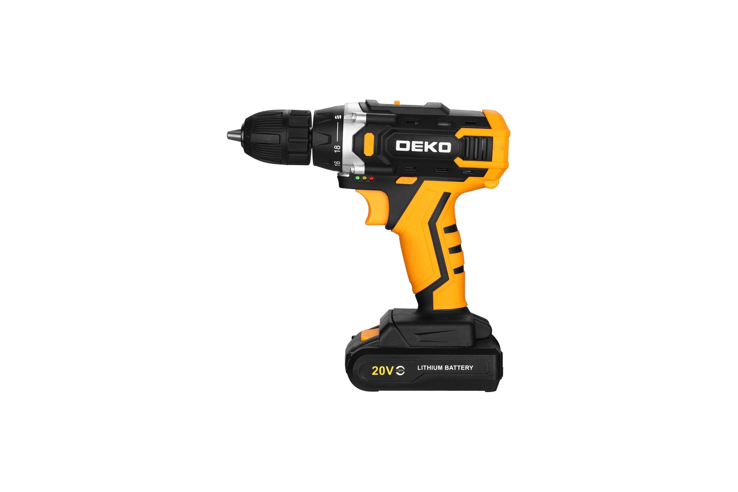 Аккумуляторная дрель-шуруповерт DEKO Banger 20V ONE +, 20В, 1x1.5Ач 083-1042 — фото 3