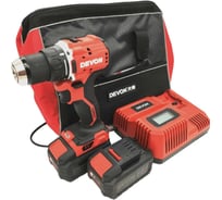 Аккумуляторный шуруповерт DEVON 2 АКБ 4 Ач, ЗУ, сумка, 5203-Li-20-SET