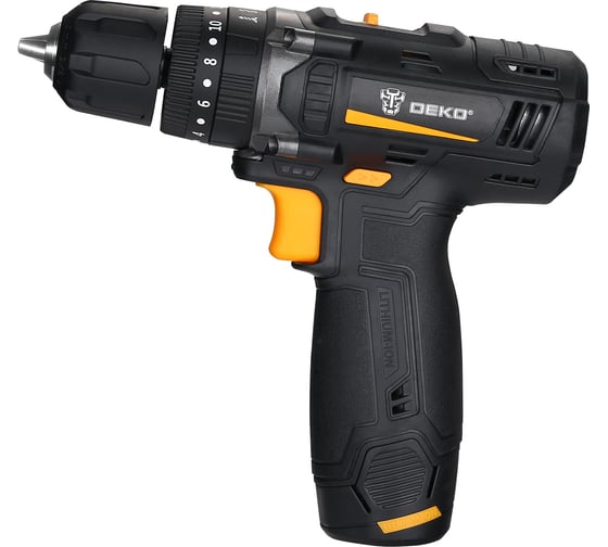 Дрель-шуруповерт ударная аккумуляторная DEKO GCD12DU 12В, 1x1.5Ач 063-4039