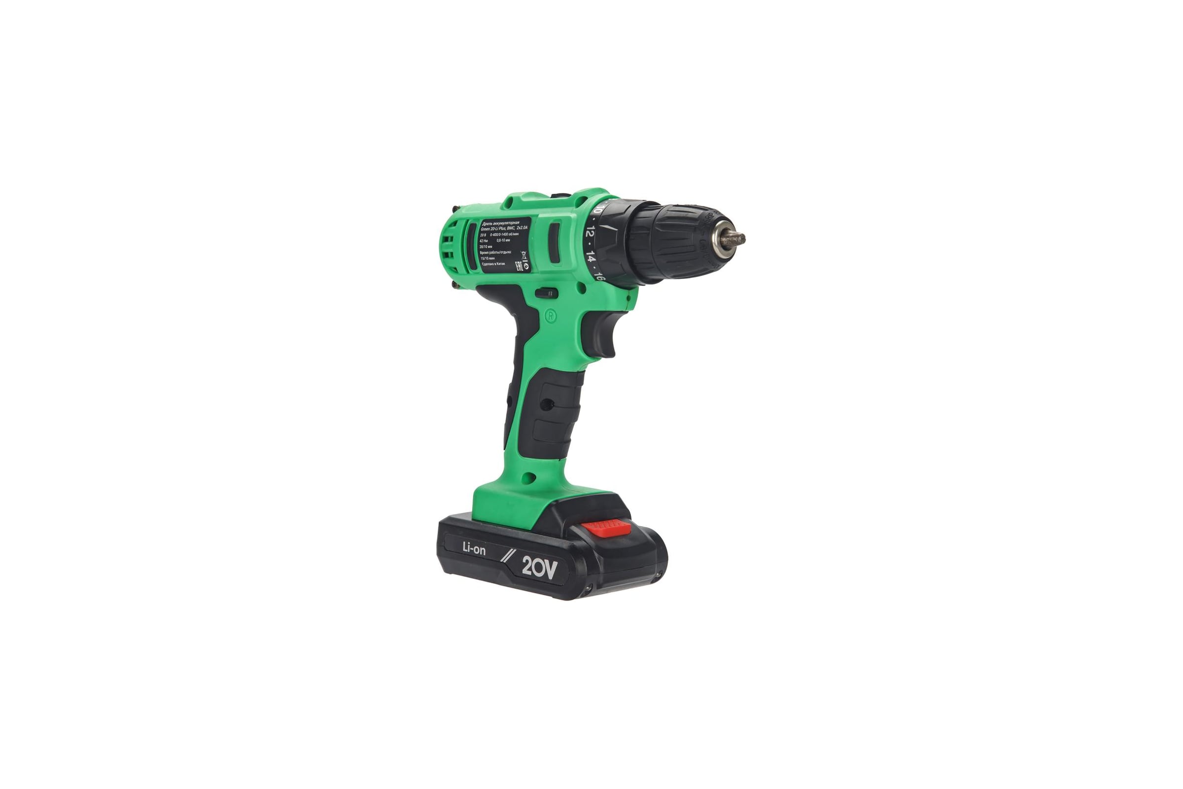 Аккумуляторная дрель-шуруповерт Zitrek Green 20-Li Plus, 20В, 2x2