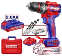 Дрель ударная бесщеточная аккумуляторная EMTOP ECIDL20558