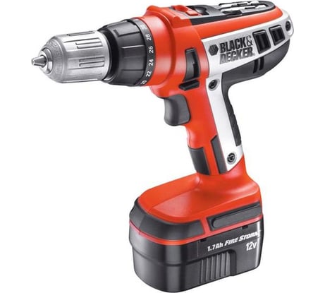 Аккумуляторная дрель-шуруповерт Black Decker HP 126 F3K
