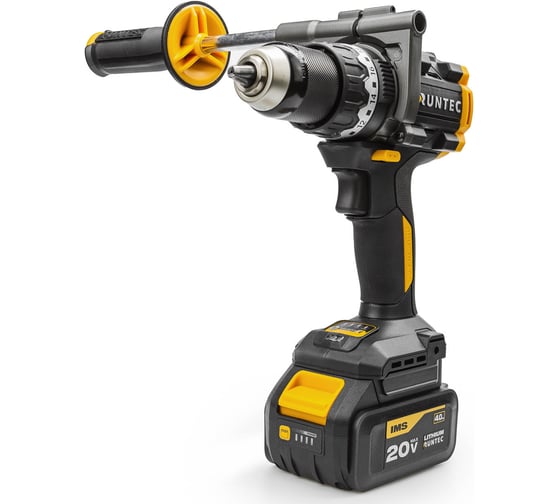 Дрель-шуруповерт ударная аккумуляторная RUNTEC PRO 13 мм, 20В, 2*4Ач, 160Нм T-ID226 1