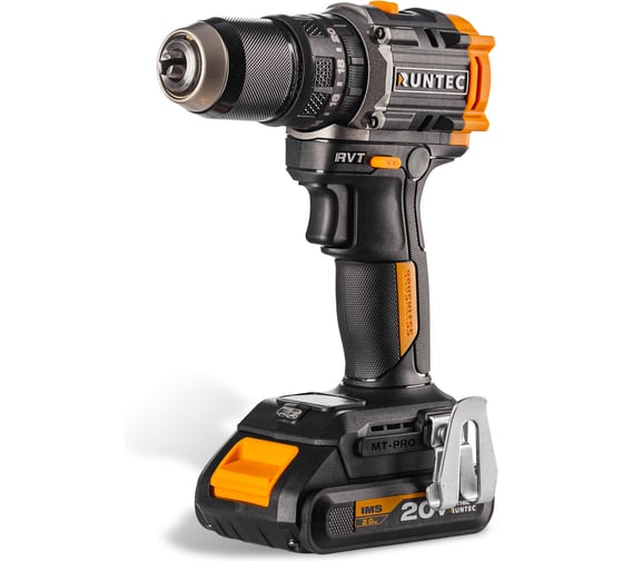 Дрель-шуруповерт ударная аккумуляторная RUNTEC PRO 13 мм, 20В, 2*2Ач, 60Нм RT-ID223 1