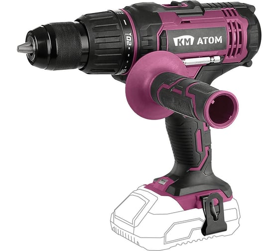 Дрель-шуруповерт ударная аккумуляторная КМ АТОМ 18 В без АКБ и ЗУ CID-182
