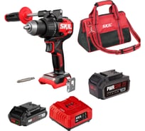 Аккумуляторная дрель-шуруповерт SKIL Набор DL6270 + набор (ЗУ+ Акб 2Ач) CB5197SE11+АКБ (4Ач) BY5196 + сумка BG3224 9-1-032