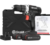 Дрель-шуруповерт БелАК щеточная, 21V 40Hm, в кейсе, 2 АКБ БАК.53311