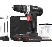 Ударная дрель-шуруповерт БелАК щеточная, 21V 40Hm, В кейсе с битами, 2 АКБ БАК.53312