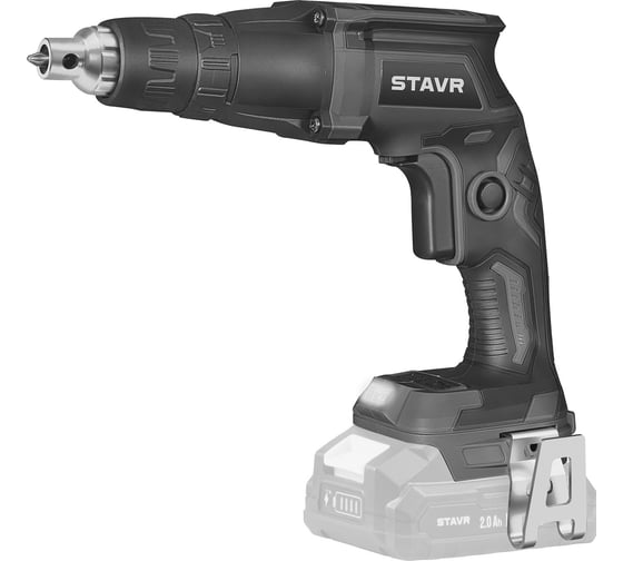 STAVR Шуруповерт по гипсокартону 18V UNI-M, Push Drive, 0-4850 об/мин, подсветка, фиксатор выключателя (без АКБ и ЗУ), SDS 18BL, Ставр 9022300076 1