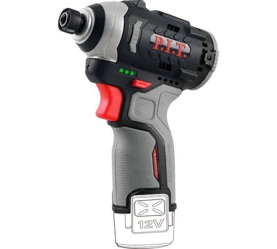 Винтоверт P.I.T. IMPACT аккумуляторный бесщёточный SOLO 12В, 120Нм, 3 ск, 0-4300 уд, HEX 1/4 PSD12K-120A