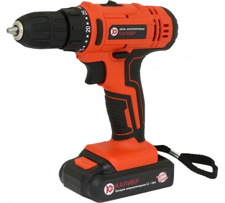 Аккумуляторная дрель-шуруповерт Калибр ДА-18А Li-Ion 00000077185