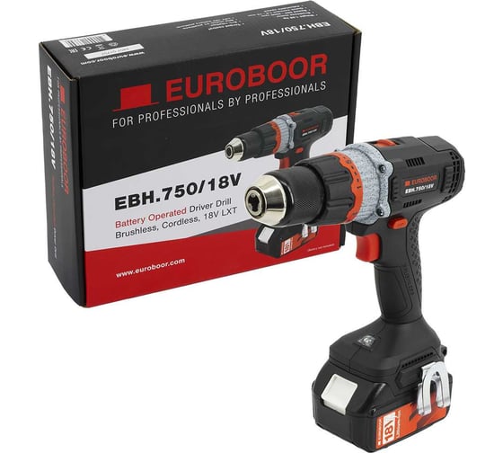 Дрель без кейса и зарядки EUROBOOR EBH.750/18V 1