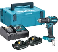 Аккумуляторная дрель-шуруповерт Makita 18 В, 1700 об/мин, 25500 уд/мин, с 2 АКБ 2 Ач и ЗУ, в кейсе MakPac, DHP483RAJ