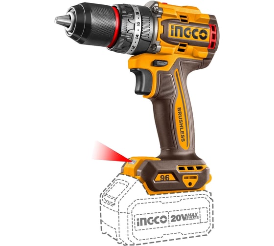 Аккумуляторный ударный шуруповерт INGCO 20B BL 96Hm без АКБ и ЗУ INDUSTRIAL CIDLI209681 1