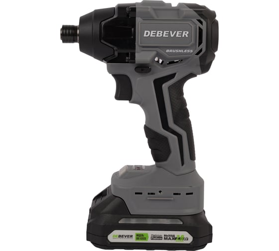 Шуруповерт аккумуляторный Debever ударный, шестигранник, 3 скорости, 200Nm, 20B; в компл. АКБ 2,0 а/ч; з/у 2,0 а/ч DBE-7462CKIT 1