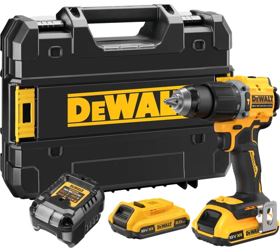 Ударная дрель-шуруповерт DEWALT DCD799D2T, 18 В, 1650 об/мин, 28050 уд/мин, с 2 АКБ 2 Ач и ЗУ, в кейсе TSTAK () DCD799D2T-QW 1