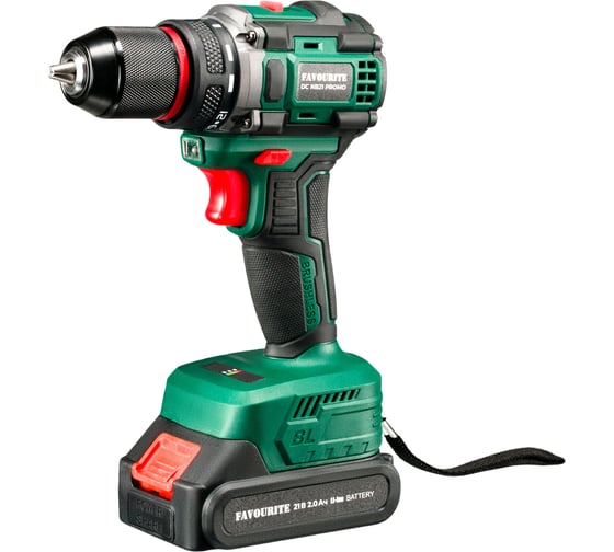 Дрель-шуруповёрт аккумуляторный FAVOURITE DC NB21 PROMO Li-ion, 21В, бесщёточн. 121157221 1