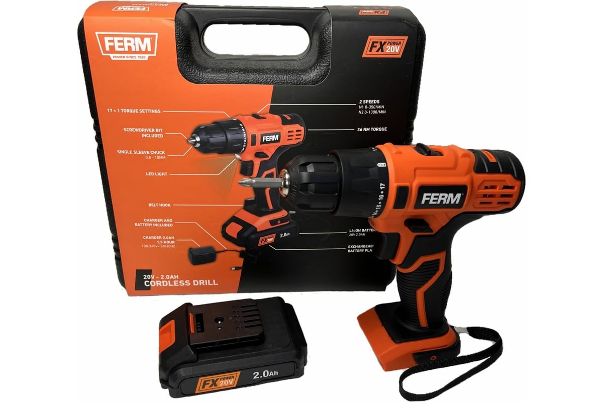 Аккумуляторная дрель-шуруповерт FERM FX Power CDM1164 - выгодная цена ...